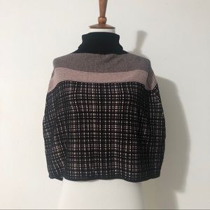Black and Pink Poncho/Cape